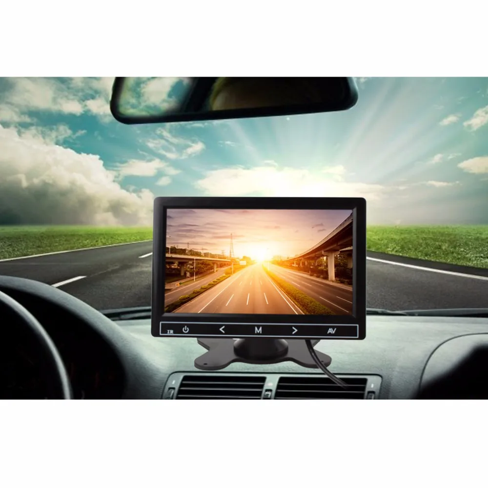 7 дюймовый цветной автомобильный монитор заднего вида TFT LCD DVD VCR для камеры