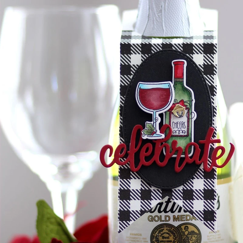 

CELEBRATE THE SEASON Drink Bottle Clear Stamp Silicone Decoration For Card Album Making DIY Handicraft Template Embossing