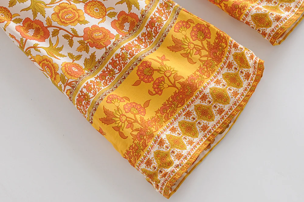 Jastie женские брюки Boho chic с цветочным принтом, брюки-клеш, тонкие длинные брюки с высокой талией, Летние повседневные пляжные брюки
