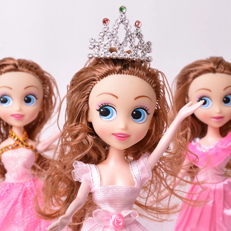 Комплект принцессы благородное нарядное платье с кукольным принтом модная