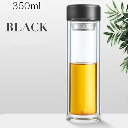 320ml 350 мл 450 мл Коммерческая бутылка для воды из высокоборового стекла термостойкая бутылка для воды с чайным фильтром герметичная спортивная чашка - Цвет: 320ml