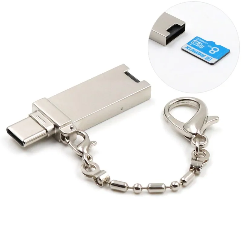 Usb 3,1 type C Алюминиевый Otg телефон мульти карта памяти ридер адаптер кардридер для Micro Sd/tf Microsd компьютер ноутбук
