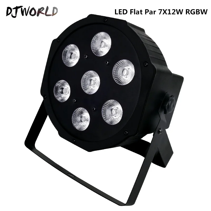 LED Par 7x12W RGBW DJWORLD беспроводной пульт дистанционного управления светодиодный Par 7x12 Вт RGBW 4в1 светодиодный светильник для мытья четырехъядерный сценический светильник без шума пульт дистанционного управления - Цвет: LED Par 7x12W RGBW