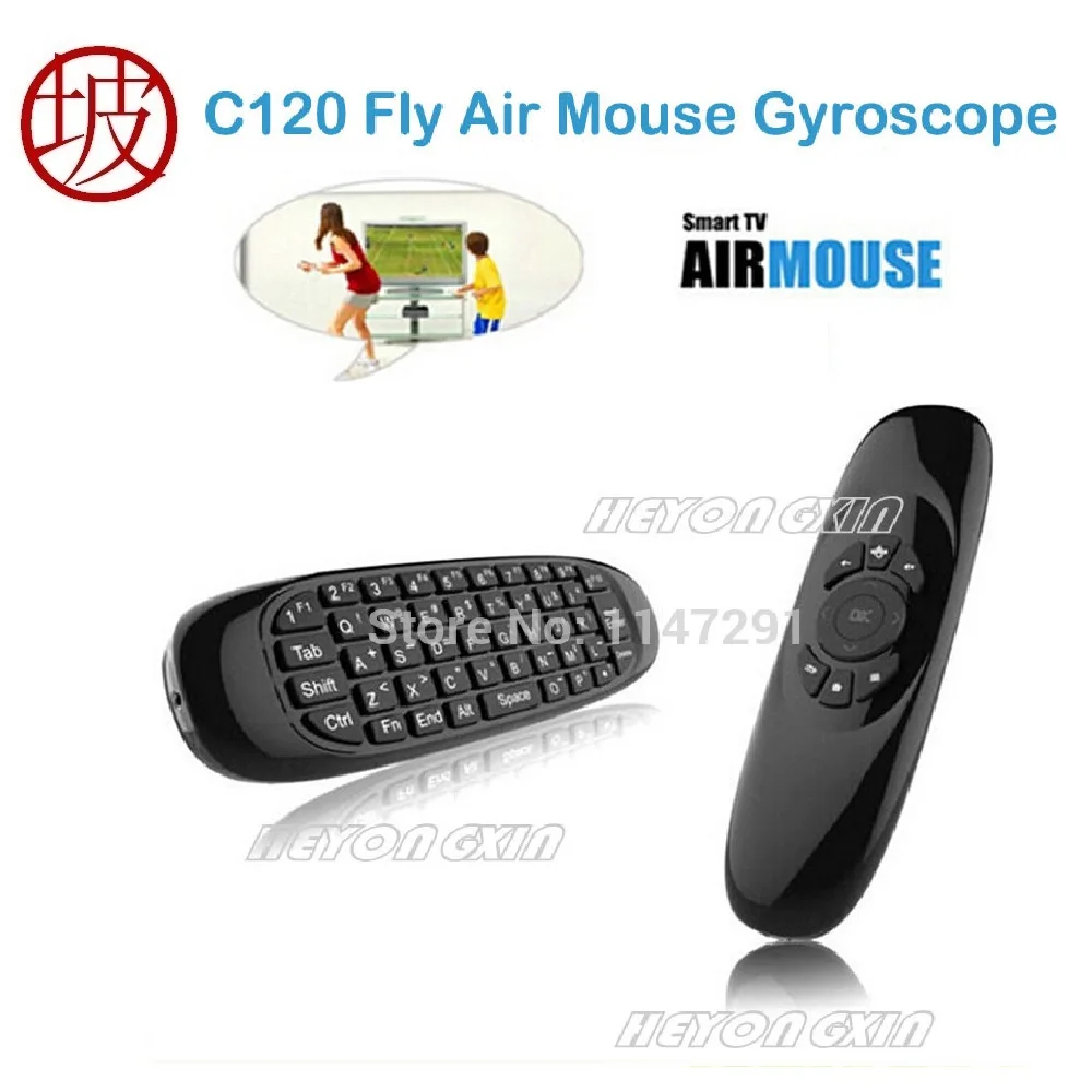 C120 Fly Air Mouse Gyroscope USB receiver 6 Axis Sensor for Smart Tv Box 2.4G Wireless Remote Control Game Keyboard | Электроника