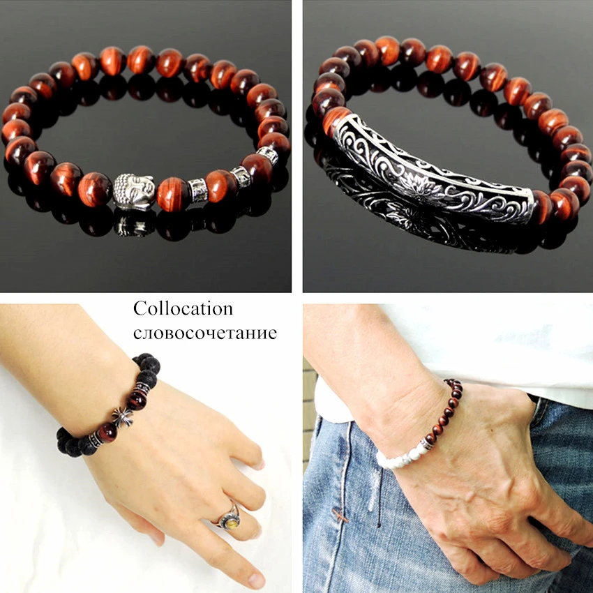 A + 4-14 мм бусины из натурального красного Тигрового Глаза Круглые для