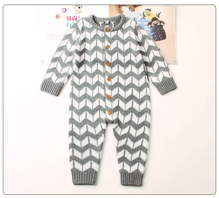 IYEAL Toddler Baby Clothes Long Sleeve Knitted Boy&Girl Kids Baby Rompers Cotton Jumpsuit New Born Baby Clothes Casual Outfit