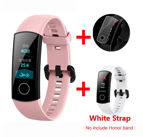 p-Add White Strap HONOR Band 4 смарт-Браслет фитнес-браслет трекер Водонепроницаемый трекер активности в реальном времени носимые устройства(стандарт - Цвет: p-Add White Strap