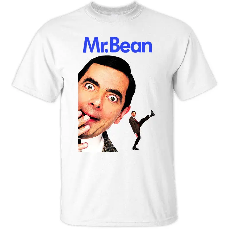Mr. Bean V1 Rowan Atkinson сериал футболка (белый желтый) все размеры крутая Повседневная