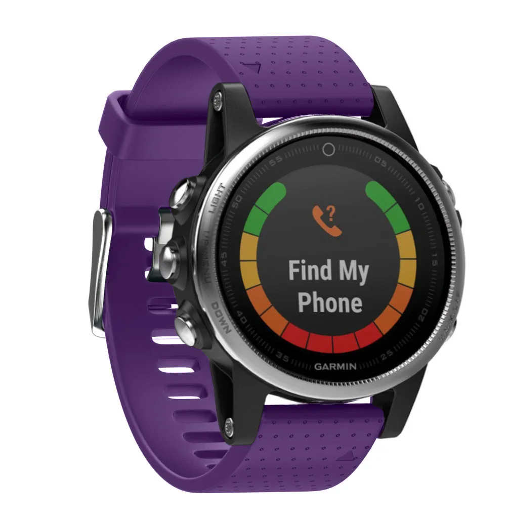Ремешок для Garmin Fenix 5s ремешок для часов спортивные умные часы чистый цвет легко демонтировать 20 мм силиконовый ремешок для часов Черная/серебряная пряжка