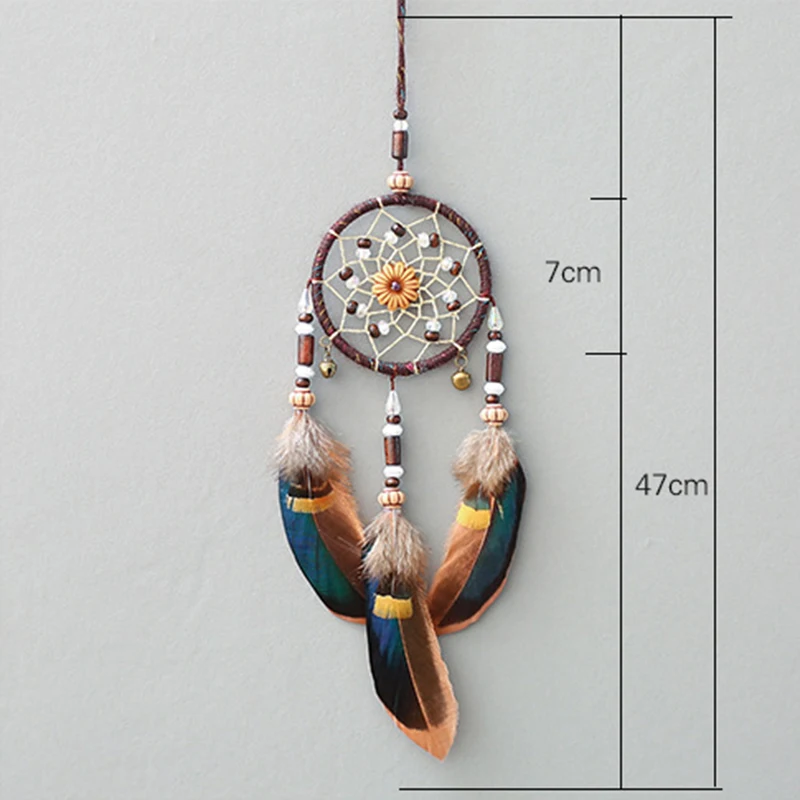 

Creative Wind Chime Hanging Ornaments Xingyue Myth Dream Catcher Bedroom Living Room Wall Decoration Handmade Feather Pendant