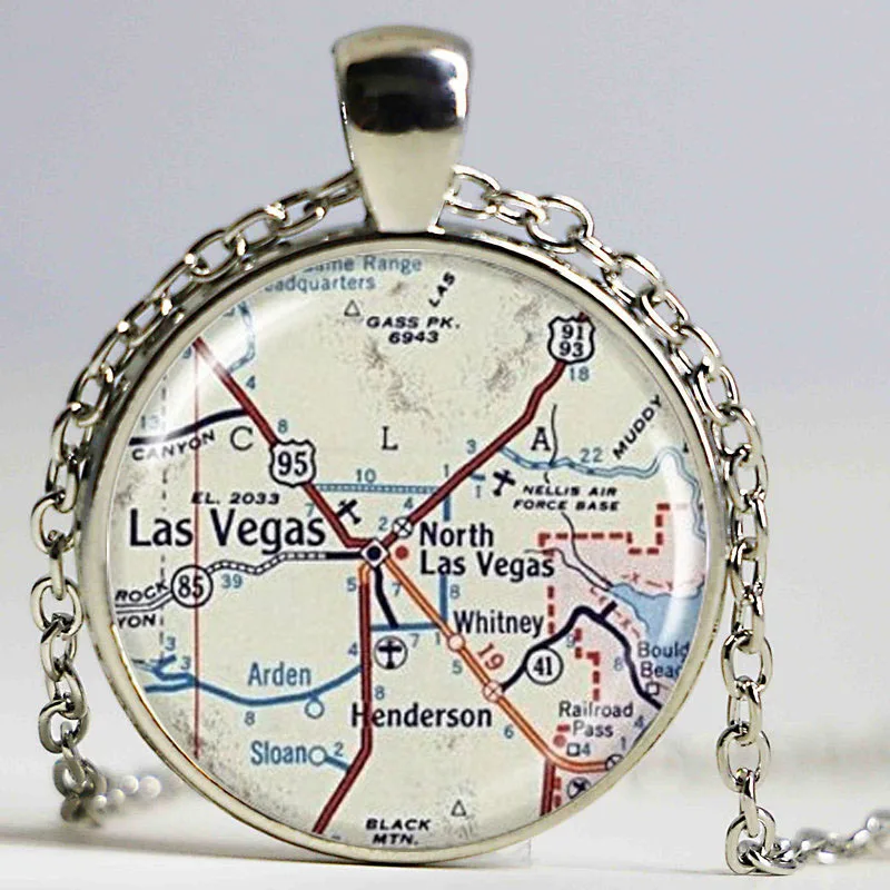 Винтажные Ювелирные изделия с дизайном карта ожерелье подвеской в виде Шарлота