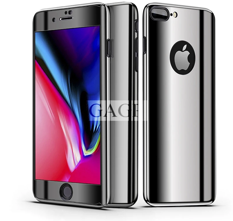 Для iphone XS MAX iphone 6 s 6s плюс 360 полная защита Зеркало чехол для iphone 7 Plus iphone X 10 чехол для Apple 8 XR Coque