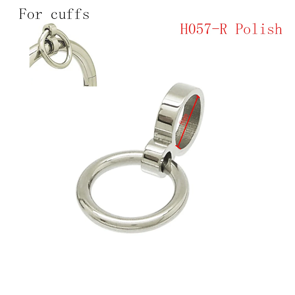 H057-R cuffs Polish Запасные части из нержавеющей стали съемное уплотнительное кольцо для фиксации воротника наручных манжет и лодыжек - Цвет: H057-R cuffs Polish