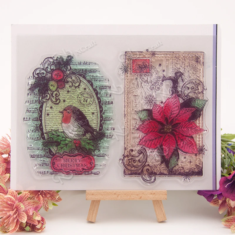 Прозрачный силиконовый штамп/печать для DIY Скрапбукинг/фотоальбом Рождество