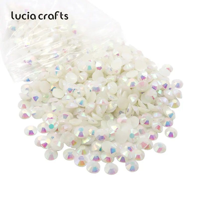 Lucia crafts 500 шт 5 мм Разноцветные AB плоские с оборота полимерные Стразы DIY мобильный телефон дизайн ногтей G0308