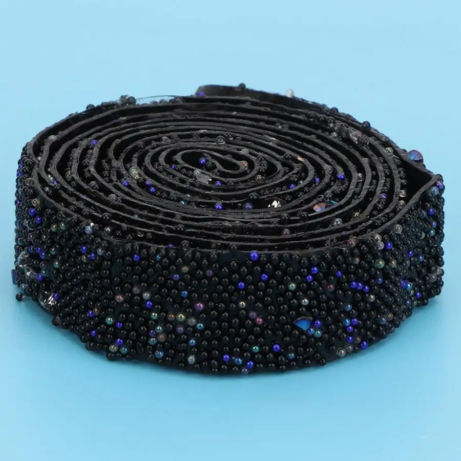 Кружевная ткань в африканском стиле 1 ярд тонкая блестящая кристальная расшитая