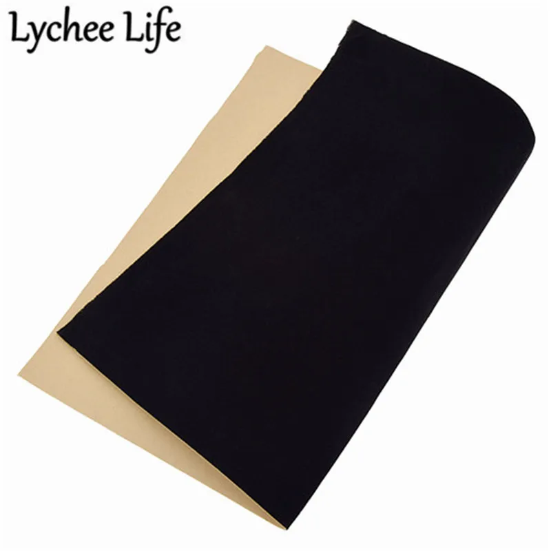 Lychee Life A4 клейкая бархатная ткань 29x21 см цветная Флокированная Ткань DIY ручной работы швейная одежда аксессуары поставки
