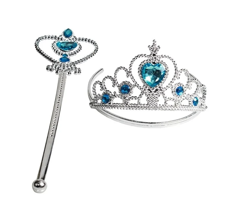 2 шт./компл. новое платье принцессы Замороженные Принцесса Косплэй Корона