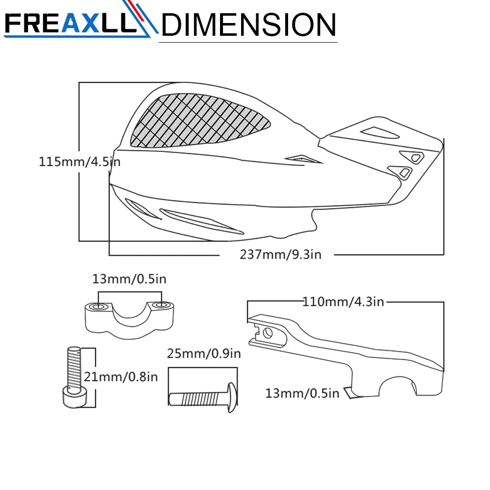 FREAXLL Motorcycle Hand Guards Universal 7/8&quot 22mm Brush Bar Protector | Автомобили и мотоциклы