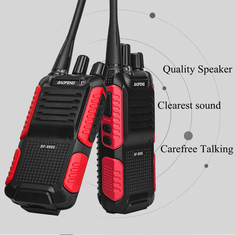 2 шт Baofeng BF-999S Plus Walkies Uhf band военный уровень двухсторонний радиоприемопередатчик для безопасности, отеля, ветчины BF999s обновление 888s