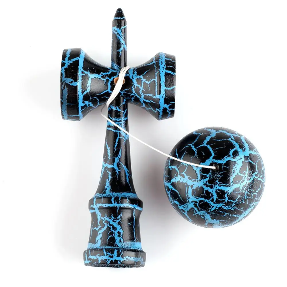 Бамбук черный на голубом рисунок трещин деревянные Kendama детские игрушки