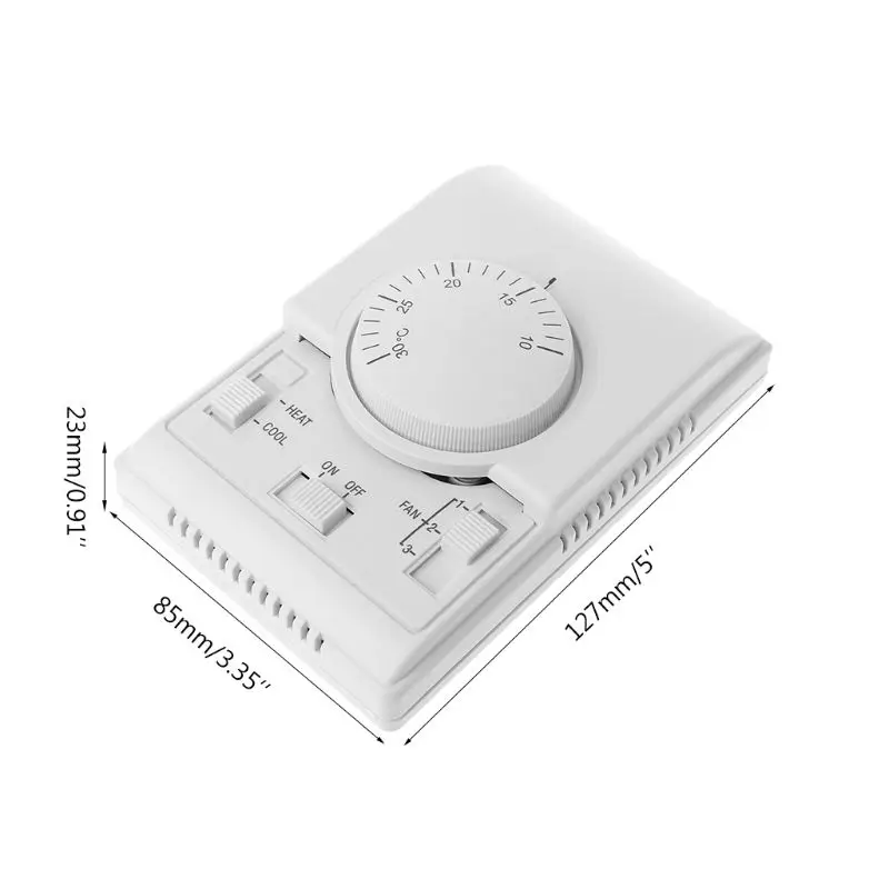 

AC 220V Room Mechanical Thermostat Control Switch Air Conditioner Fan Coil Temperature Controller
