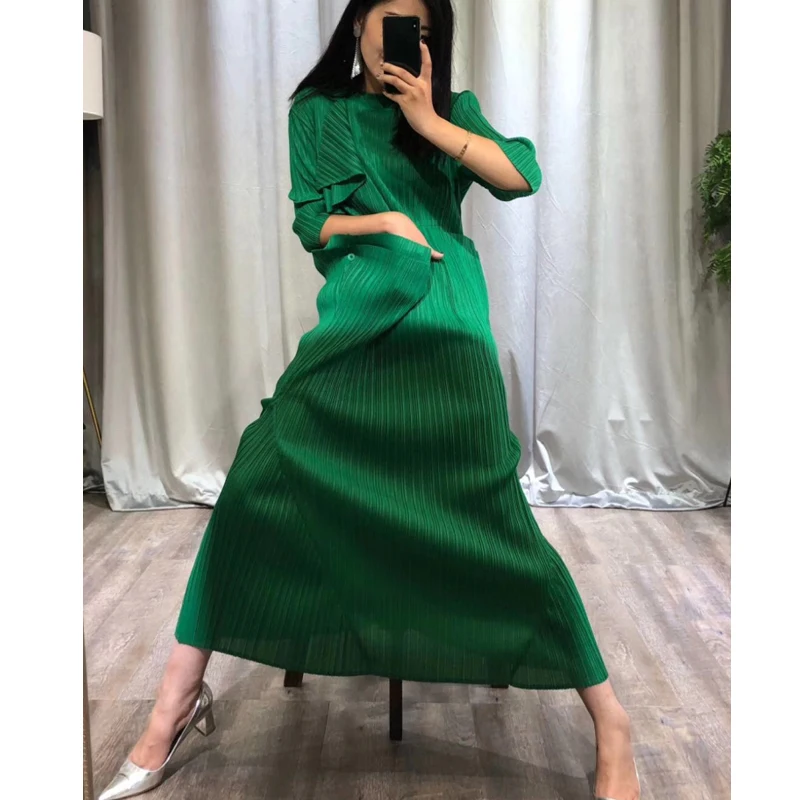 Changpleat 2019 Весна Лето Новое Женское платье Miyak Плиссированное модное тонкое