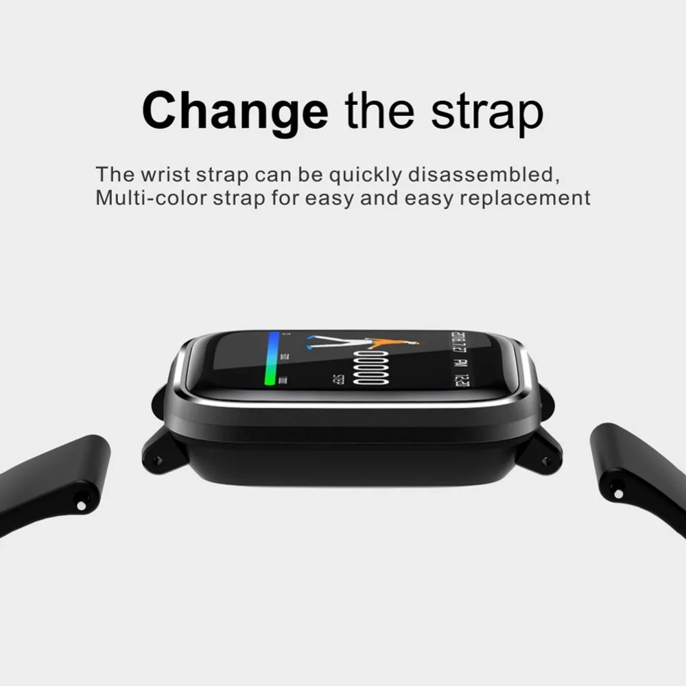 Смарт браслет Q58 цветной экран UI Монитор артериального давления пульса Smartband