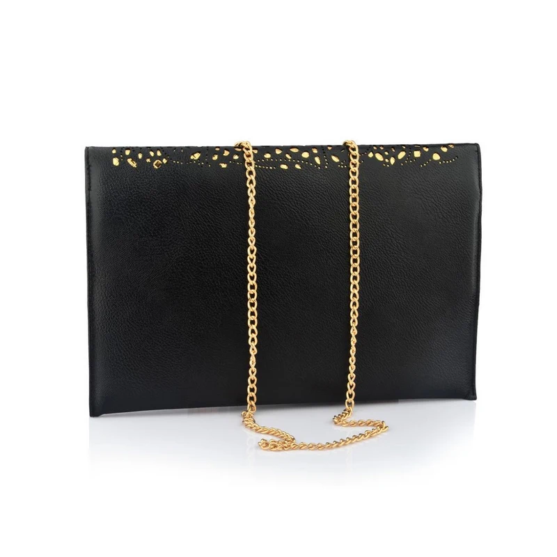 Сумка конверт из искусственной кожи цветная винтажная с отверстиями на