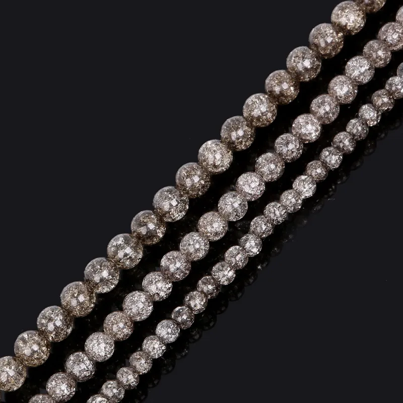 Хит продаж круглые бусины разделители AAA из треснутого стекла высокого качества