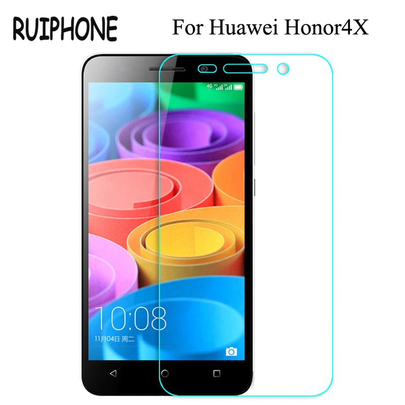 Закаленное стекло для Honor 4X Play Защита экрана Huawei Honor4X Spree искусственная кожа