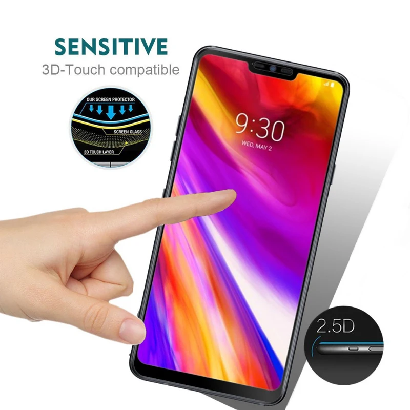 2PCS Full Cover Tempered Glass For LG Q9 Screen Protector protective film one LM-Q927L Q925 Q927 glass | Мобильные телефоны и