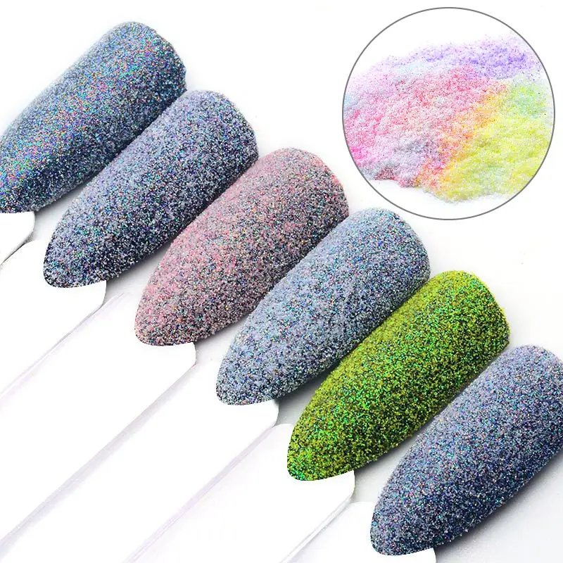 Голографические смешанные цвета Блестки для ногтей пайетки термальный цвет