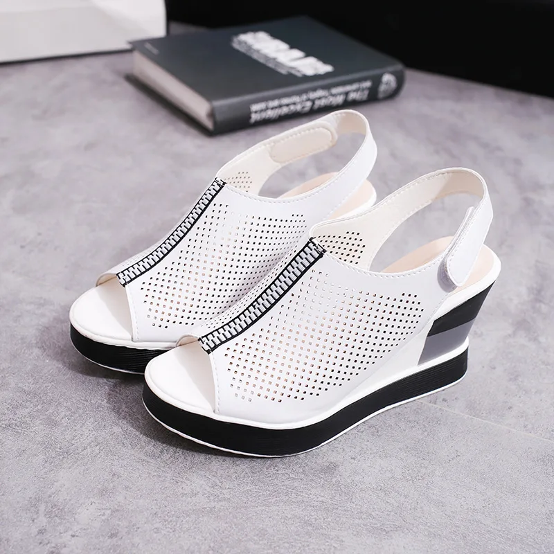 2018 новые летние Модные женские сандалии с ремешком сзади открытый носок