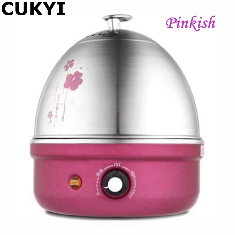 Pinkish CUKYI 380 Вт 220 В/50 Гц 7 яиц различные цвета многофункциональный электрический котел из нержавеющей стали мини-пароварка кухонный инструмент для приготовления пищи - Цвет: Pinkish
