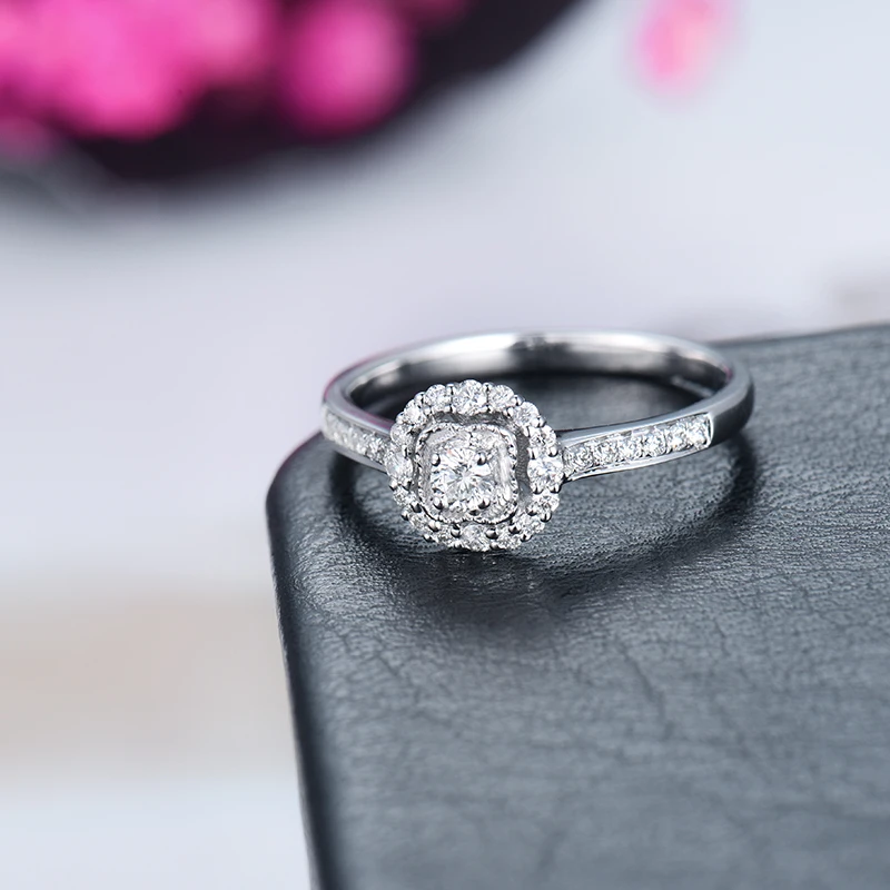 LANMI Настоящее твердое 18Kt Au750 Белое золото натуральный круглый алмаз обручальные кольца для женщин романтические ювелирные изделия подарок