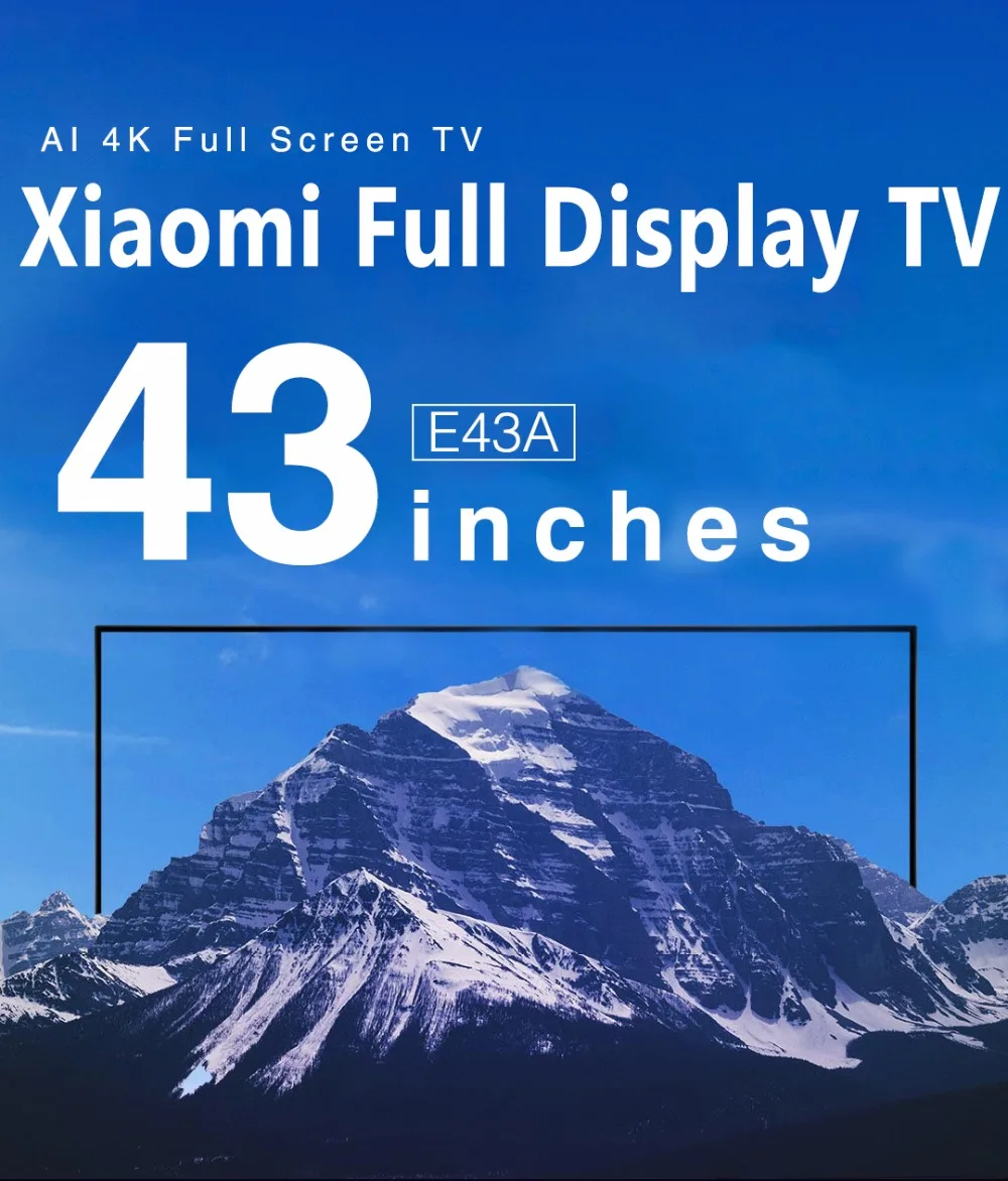 Xiaomi tv 43 дюйма E43A без полей Full HD экран ТВ комплект 1 Гб+ 8 Гб памяти антистатический AI Голосовое управление Dolby Sound DTS