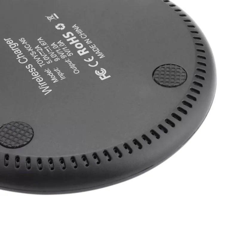 KC-N5 10 Вт QI сертифицированное Беспроводное зарядное устройство круглое быстрое зарядное устройство для iPhone X XR samsung S10 S9 Xiaomi 9 HuaWei P30 Mate20