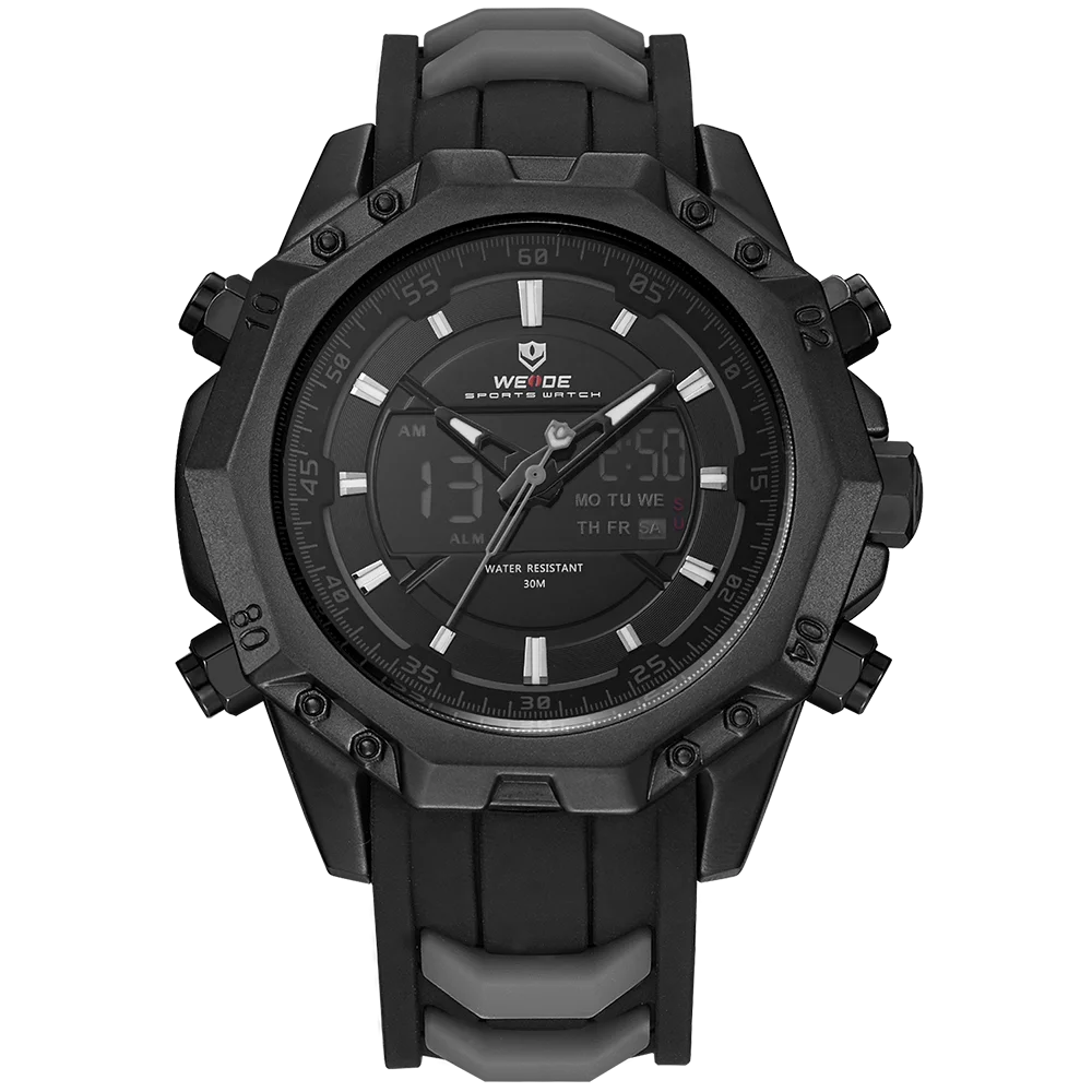 WEIDE 6406 мужские повседневные часы лучший бренд класса люкс будильник водостойкие спортивные наручные часы Аналоговые цифровой автоматический LCD человек