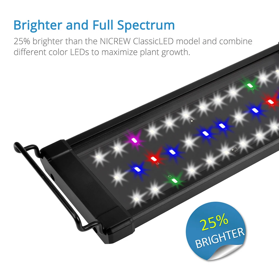 NICREW 53-83 см RGB рыболовный светильник для аквариума светодиодный светильник ing светильник s лампе полный спектр лампа для аквариума