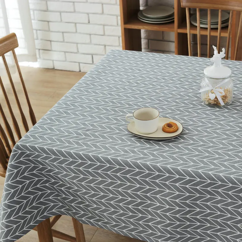 Simanfei Европа скатерть полоса точка линия хлопок и лен крышка стола прямоугольная