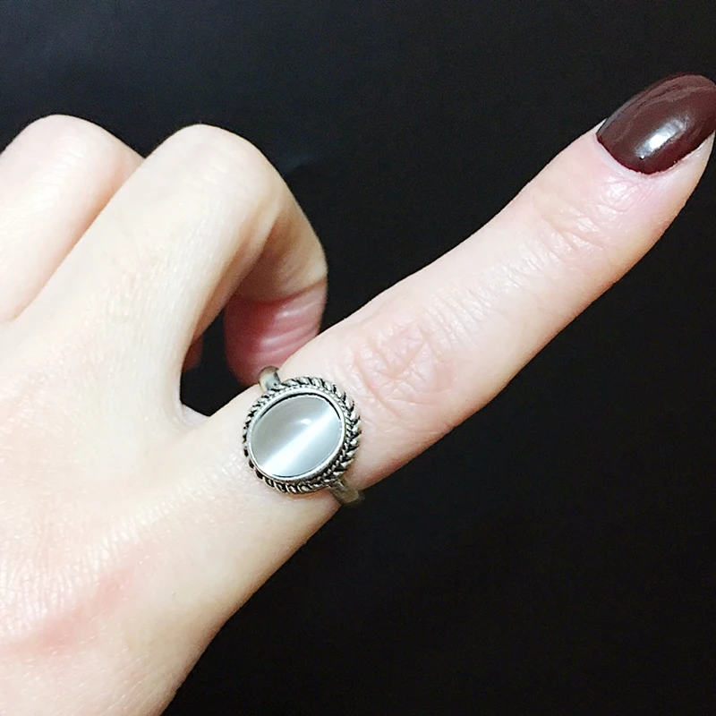 Элегантное винтажное серебряное покрытие с овальными фотокольцами для женских