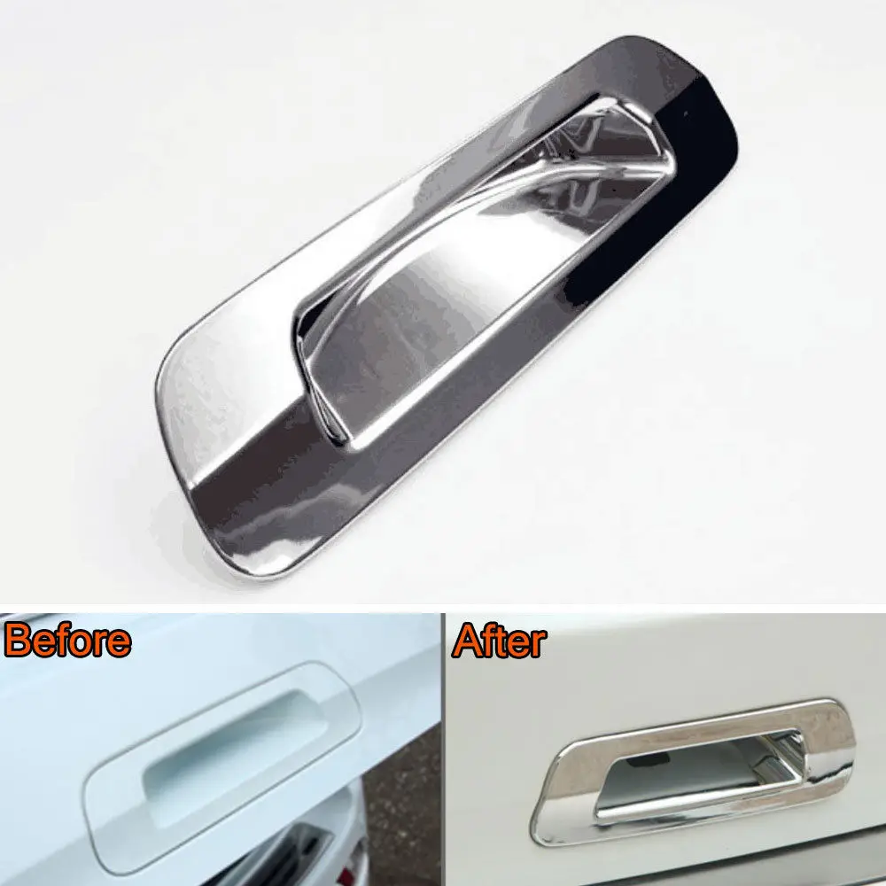 

ABS Chrome Car Rear Tailgate Tail Gate Handle Insert Cover Trim For Isuzu MU-X MUX 2015-2016 Car Styling Covers