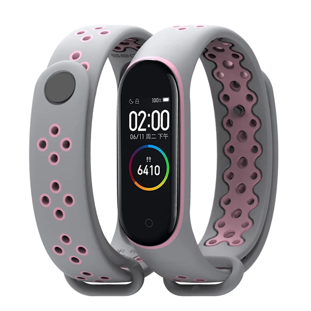 Браслет mi d Band 4 спортивный браслет для Xiaomi браслета силиконовый черный банда