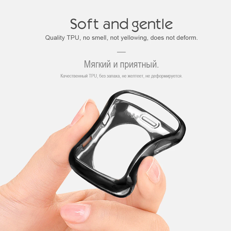 HOCO Мягкий ТПУ защитный чехол для Apple Watch series 3/2 красочный протектор чехол Ультратонкий 4 цвета 42 мм 38 мм
