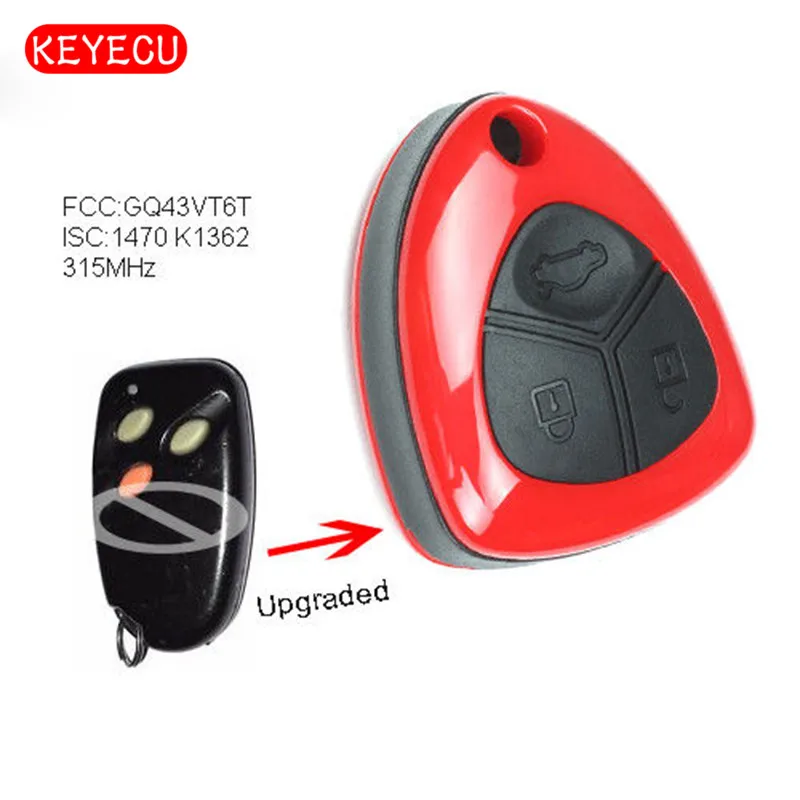 Keyecu обновленный дистанционный передатчик Fob 315 МГц для Mitsubishi Dodge Chrysler FCC ID: GQ43VT6T |