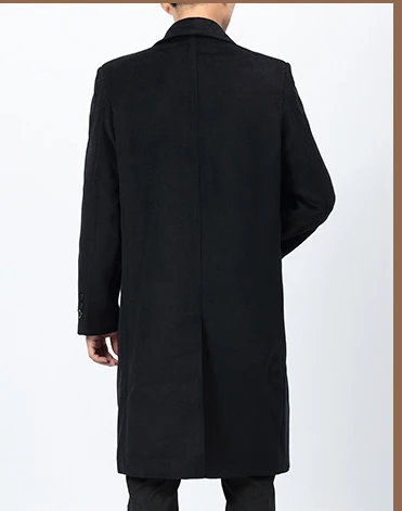 Зимнее шерстяное пальто AYUNSUE мужские куртки супертеплая длинная парка мужское с