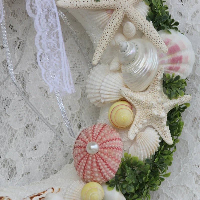 Бесплатная доставка (1 шт./лот) морской ракушка венок из натуральной раковины и