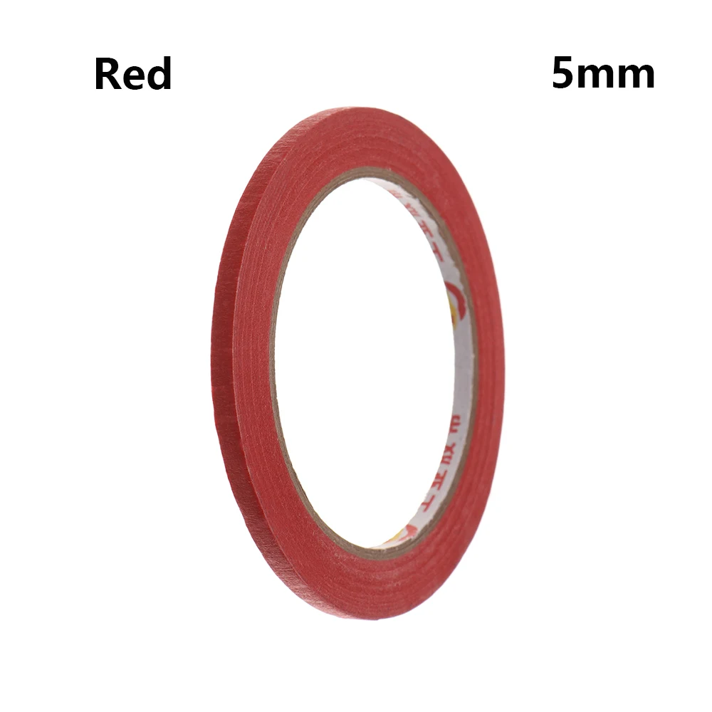 5mm - red 30 м цветная Малярная клейкая лента, клейкая бумага для рисования, художественный декор, ремесло, универсальный автомобильный стикер, лента - Цвет: 5mm - red
