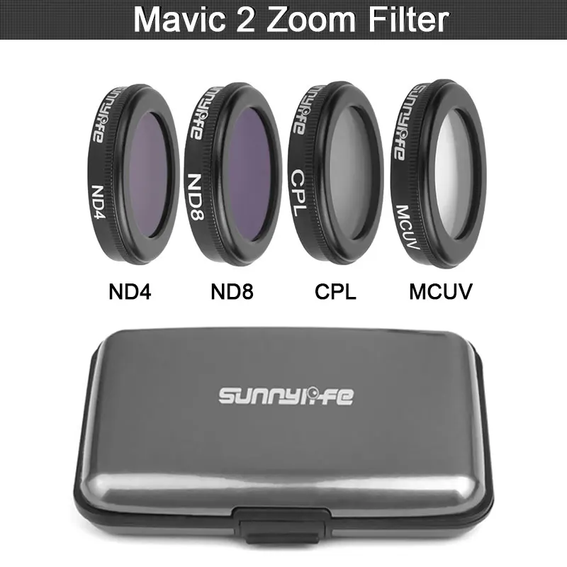 Комплект фильтров для объектива камеры sunnylife DJI Mavic 2 Zoom MCUV/ CPL/ ND4/ND8 аксессуары
